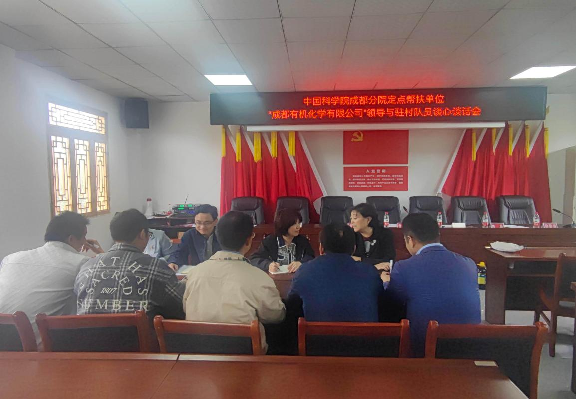 公司领导与驻村工作队谈心谈话